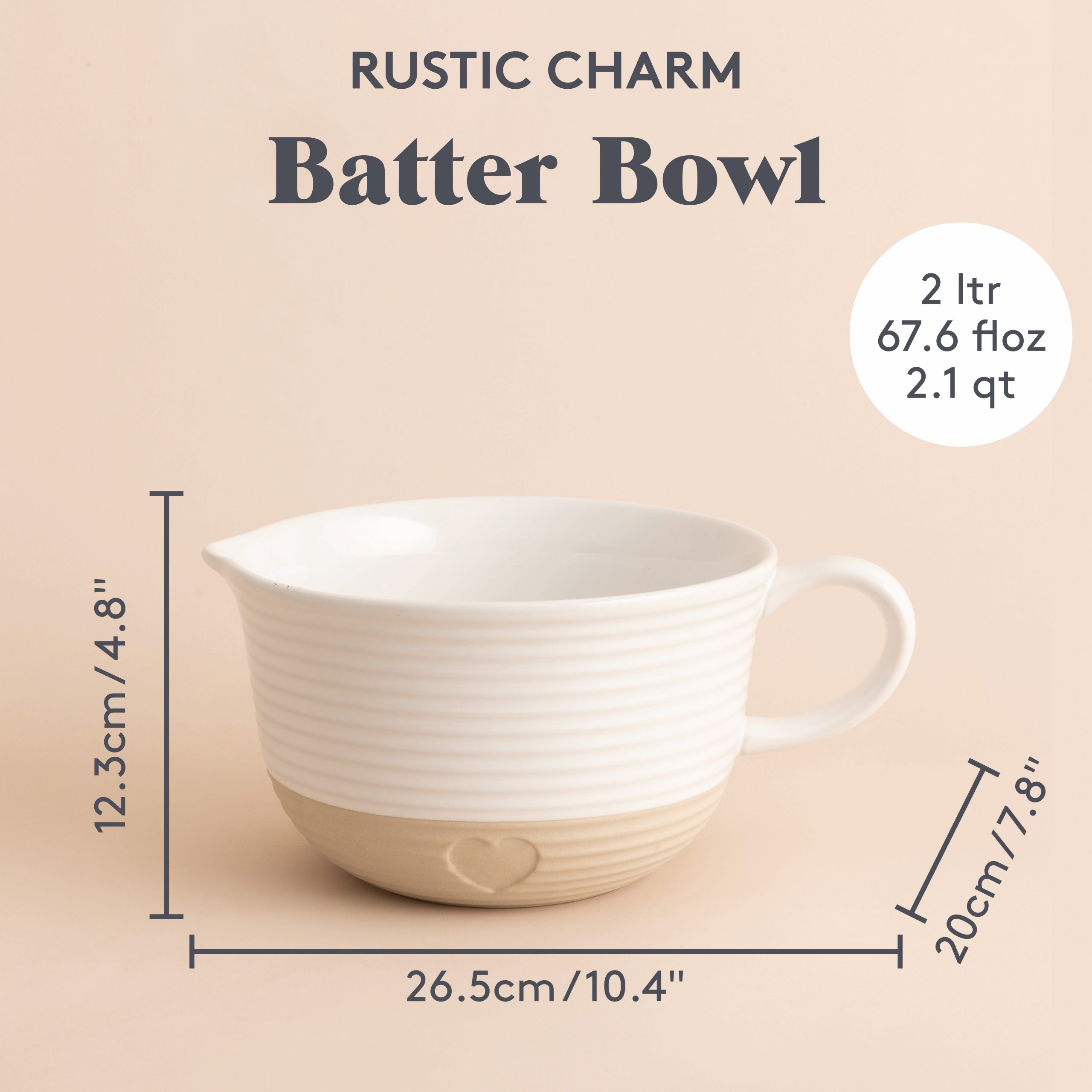 Mason Cash 'Rustic Charm' Cream Batter Bowl - Image 3