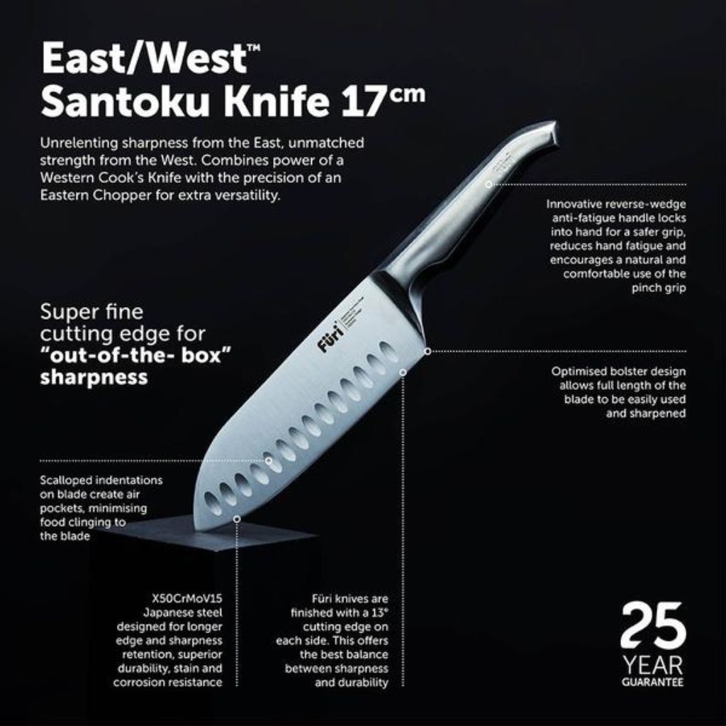 Furi Pro East/West Santoku Knife 17cm - Image 2