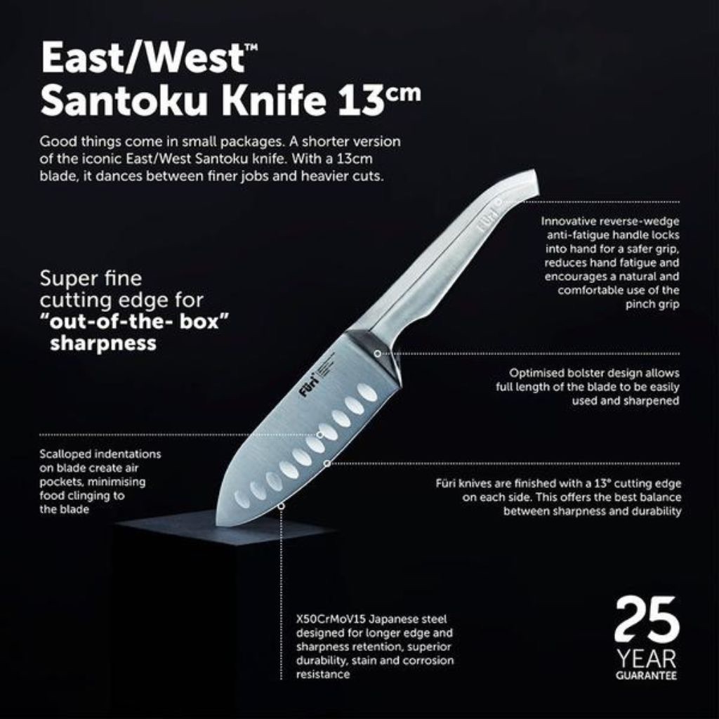 Furi Pro East/West Santoku Knife 13cm - Image 2