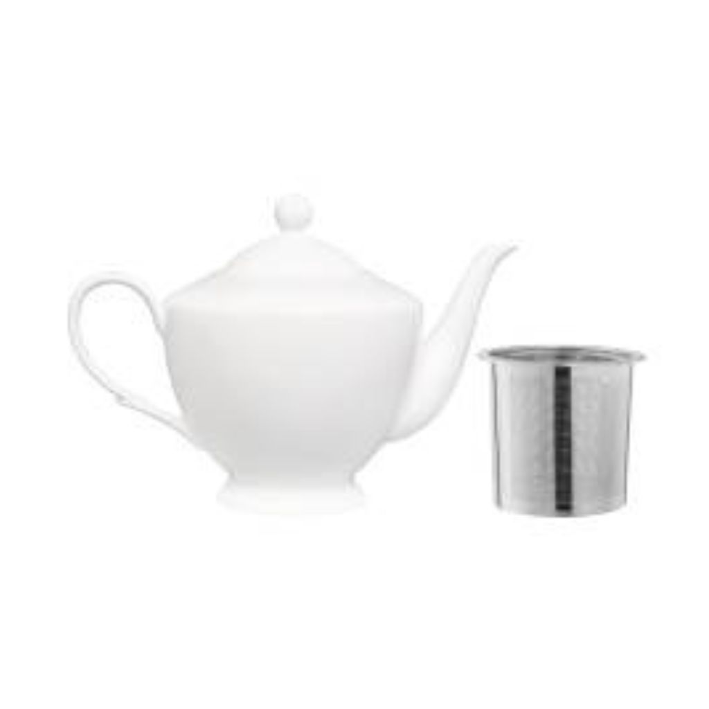 white basics teapot and diffuser.